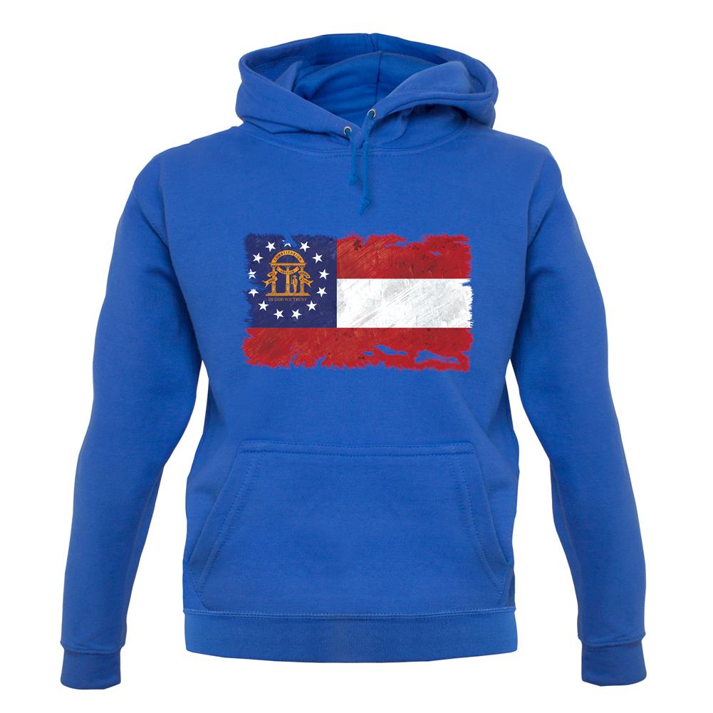 Georgia Grunge Style Flag unisex hoodie