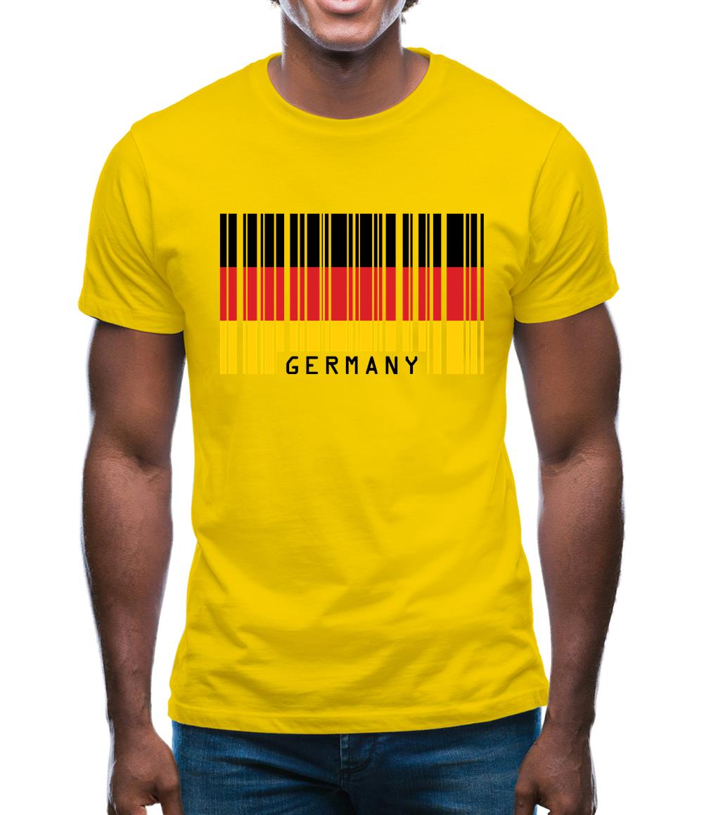 Germany Barcode Style Flag Mens T-Shirt