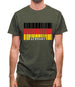 Germany Barcode Style Flag Mens T-Shirt