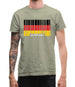 Germany Barcode Style Flag Mens T-Shirt