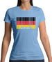 Germany Barcode Style Flag Womens T-Shirt