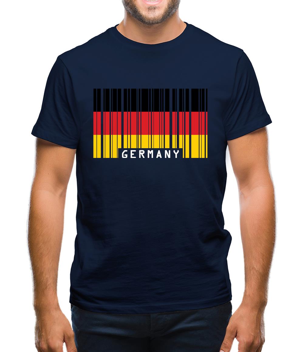 Germany Barcode Style Flag Mens T-Shirt