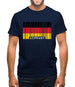 Germany Barcode Style Flag Mens T-Shirt