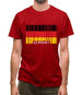 Germany Barcode Style Flag Mens T-Shirt