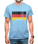 Germany Barcode Style Flag Mens T-Shirt