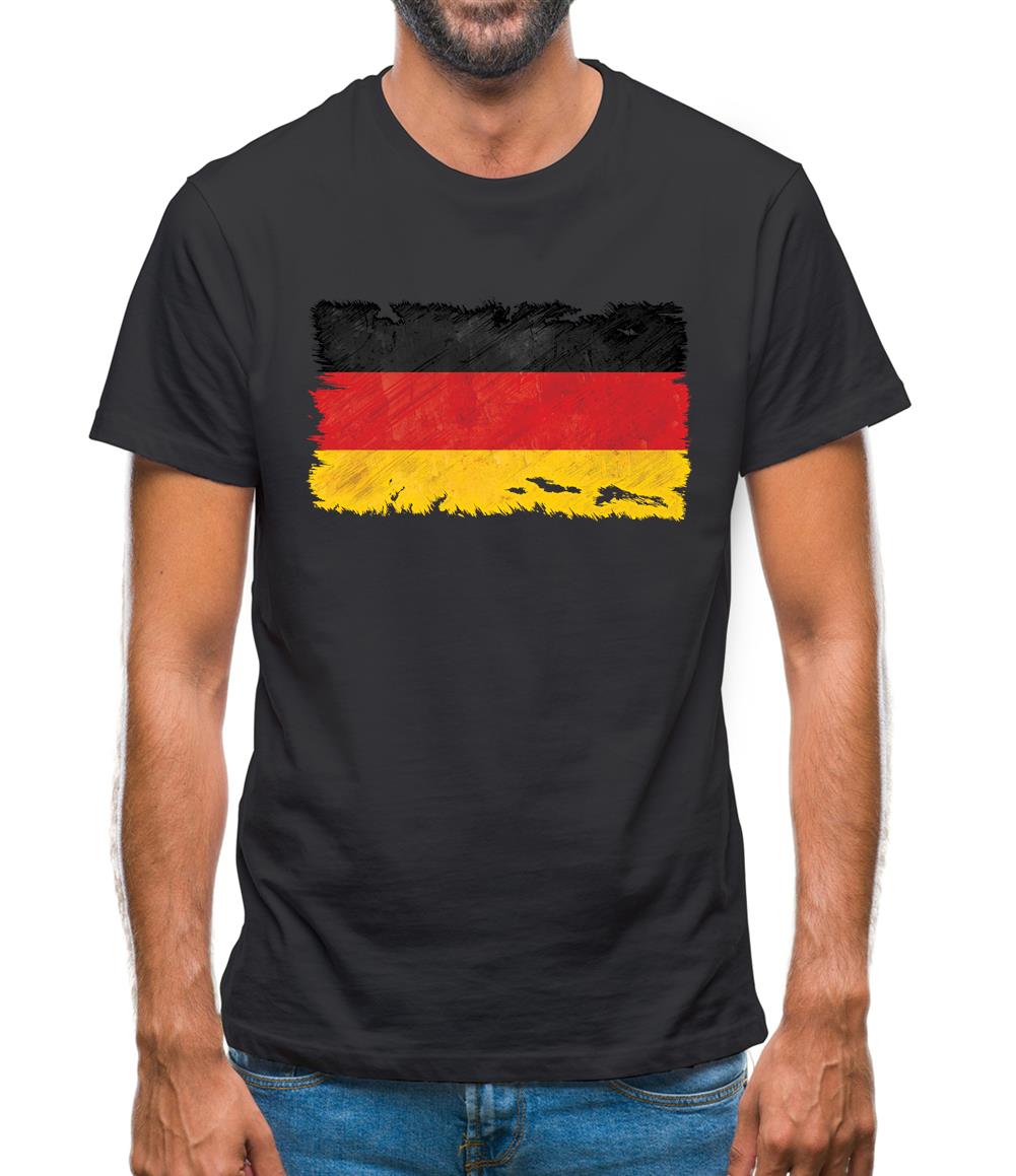 Germany Grunge Style Flag Mens T-Shirt