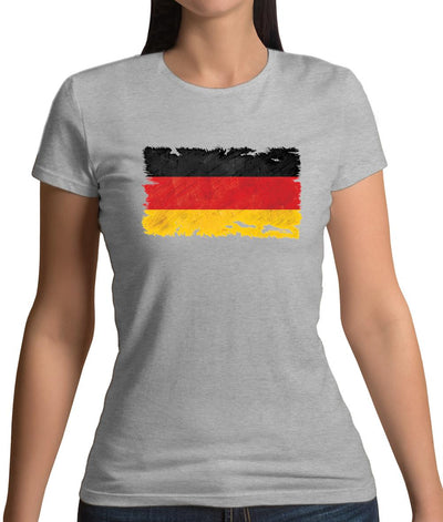 Germany Grunge Style Flag Womens T-Shirt