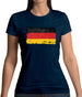 Germany Grunge Style Flag Womens T-Shirt