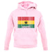Ghana Barcode Style Flag unisex hoodie
