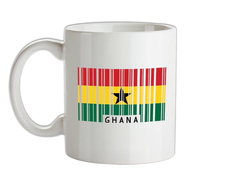 Ghana Barcode Style Flag Ceramic Mug