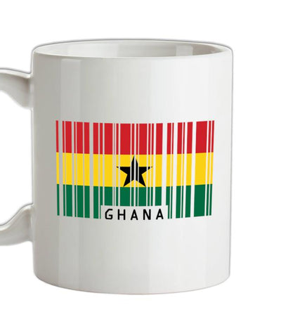 Ghana Barcode Style Flag Ceramic Mug