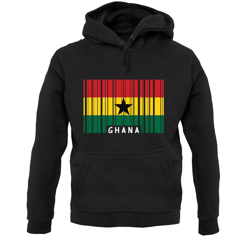 Ghana Barcode Style Flag Unisex Hoodie
