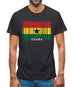 Ghana Barcode Style Flag Mens T-Shirt