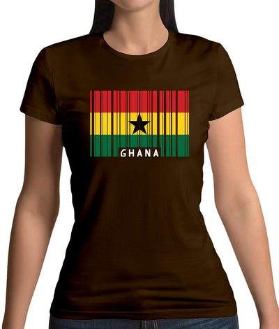 Ghana Barcode Style Flag Womens T-Shirt