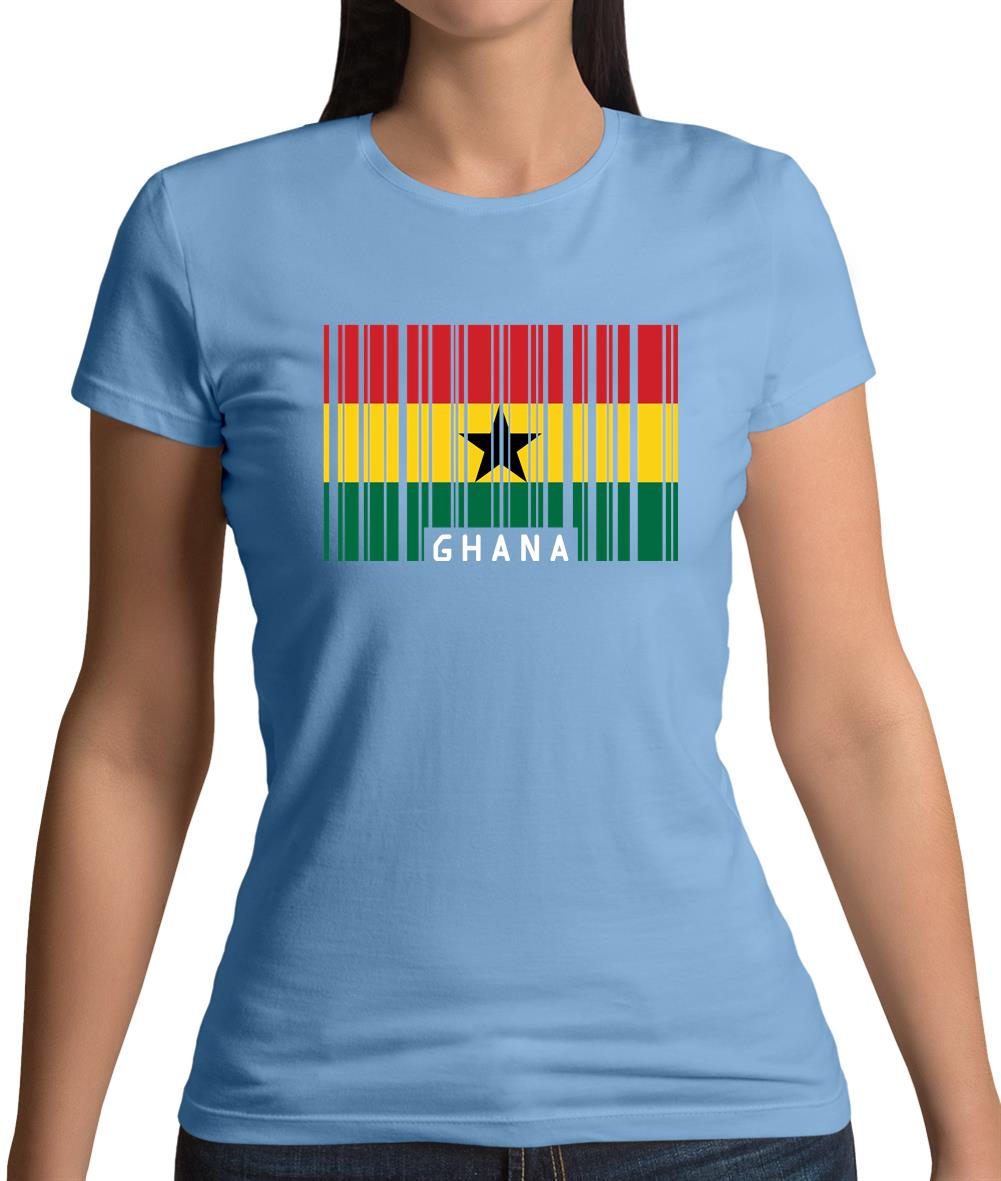 Ghana Barcode Style Flag Womens T-Shirt