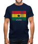 Ghana Barcode Style Flag Mens T-Shirt