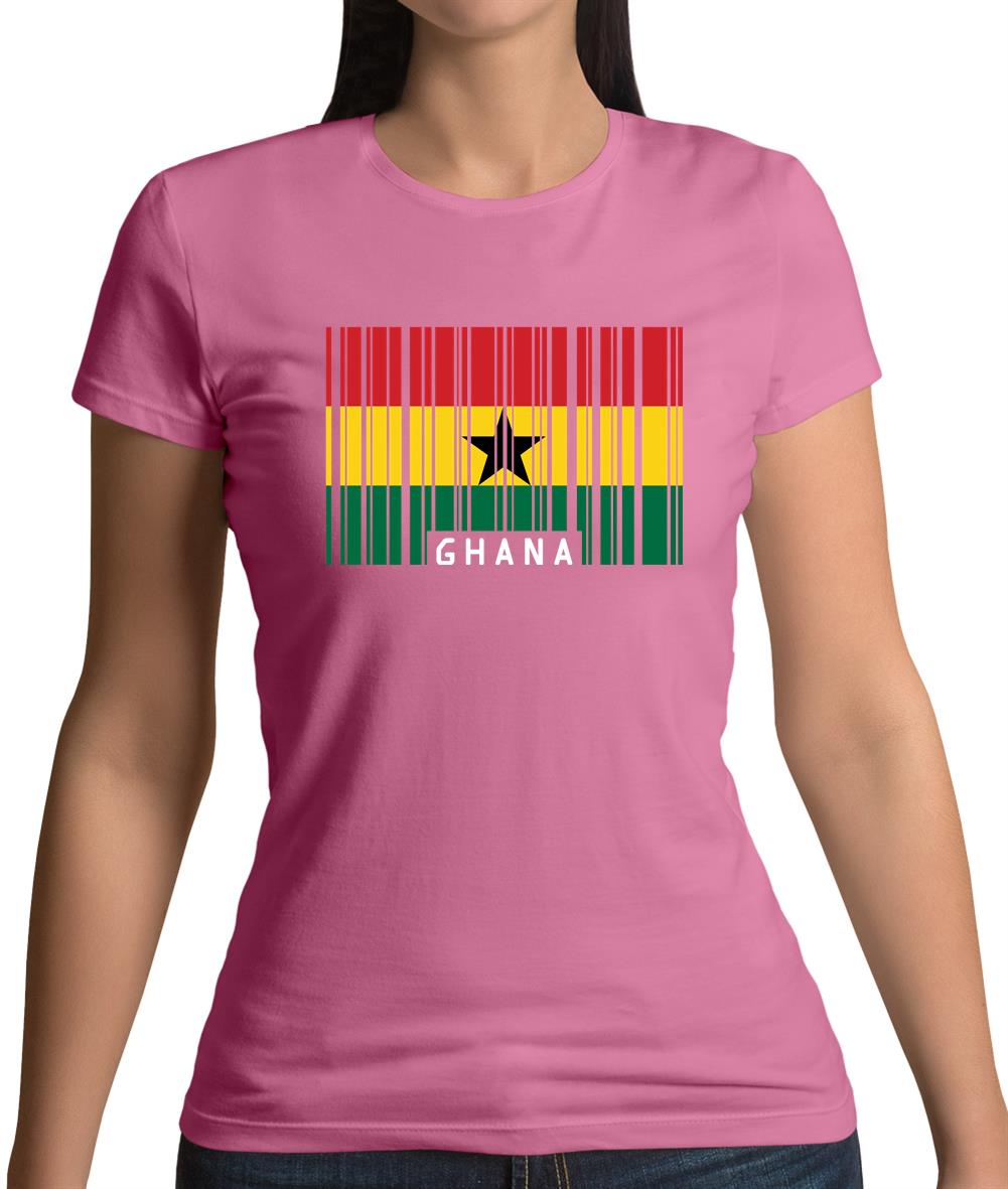 Ghana Barcode Style Flag Womens T-Shirt