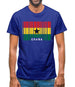 Ghana Barcode Style Flag Mens T-Shirt