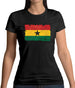 Ghana Grunge Style Flag Womens T-Shirt