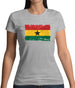 Ghana Grunge Style Flag Womens T-Shirt
