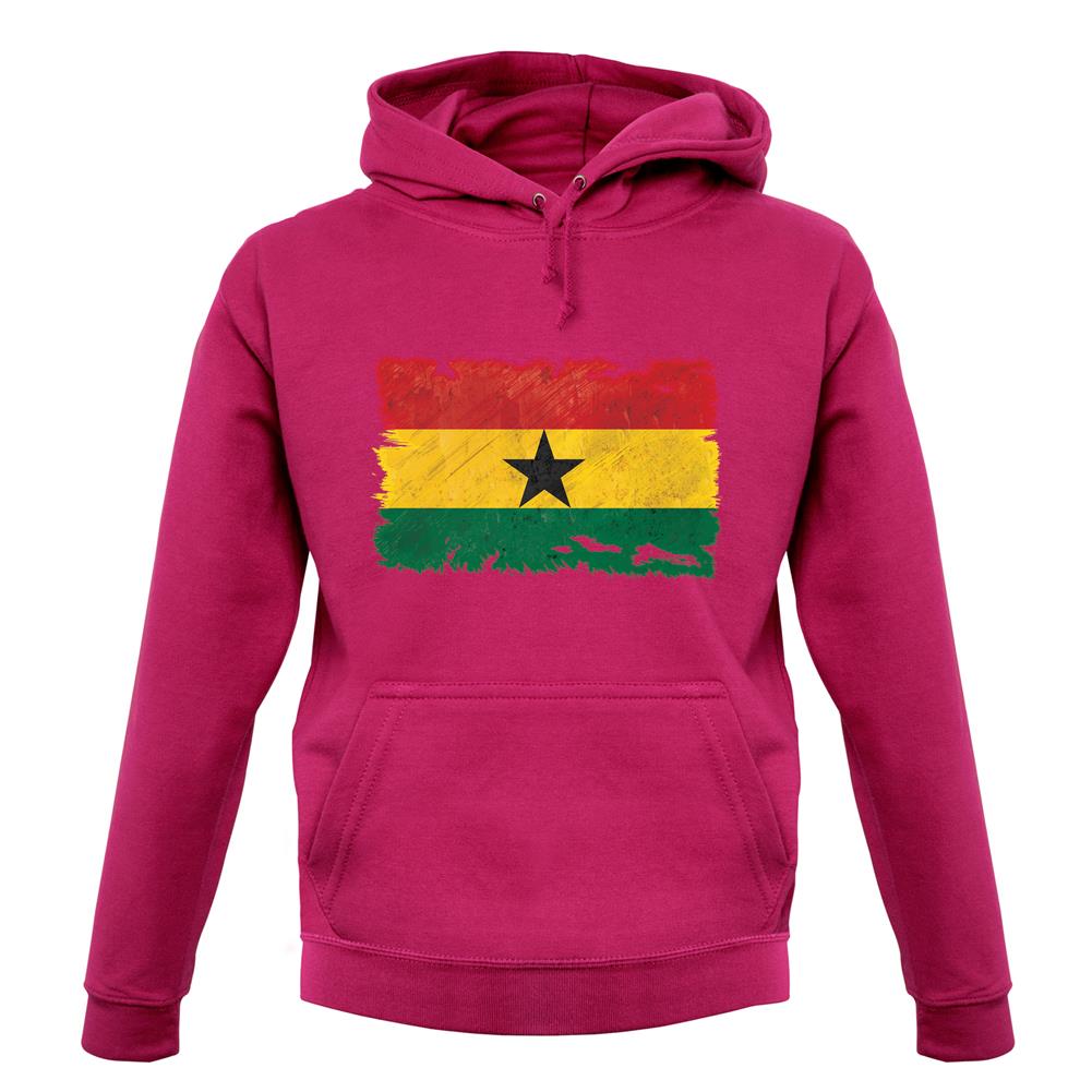 Ghana Grunge Style Flag unisex hoodie