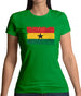 Ghana Grunge Style Flag Womens T-Shirt