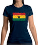 Ghana Grunge Style Flag Womens T-Shirt