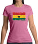 Ghana Grunge Style Flag Womens T-Shirt