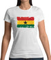 Ghana Grunge Style Flag Womens T-Shirt