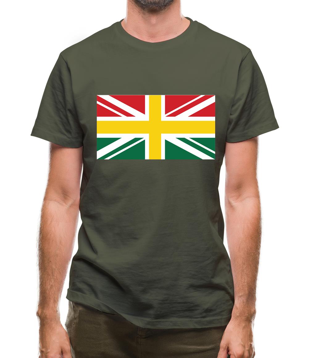 Ghanaian Union Jack Flag Mens T-Shirt