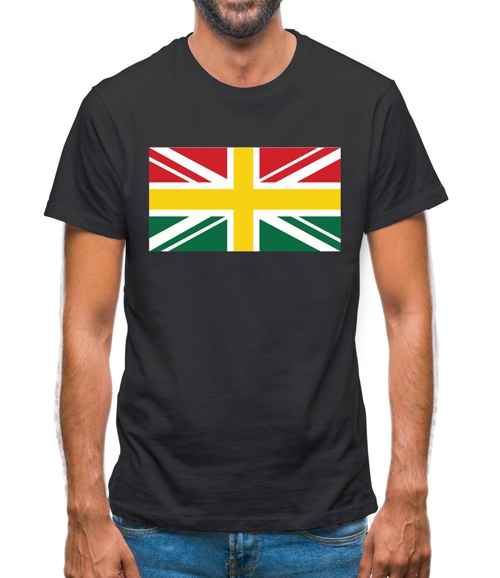 Ghanaian Union Jack Flag Mens T-Shirt