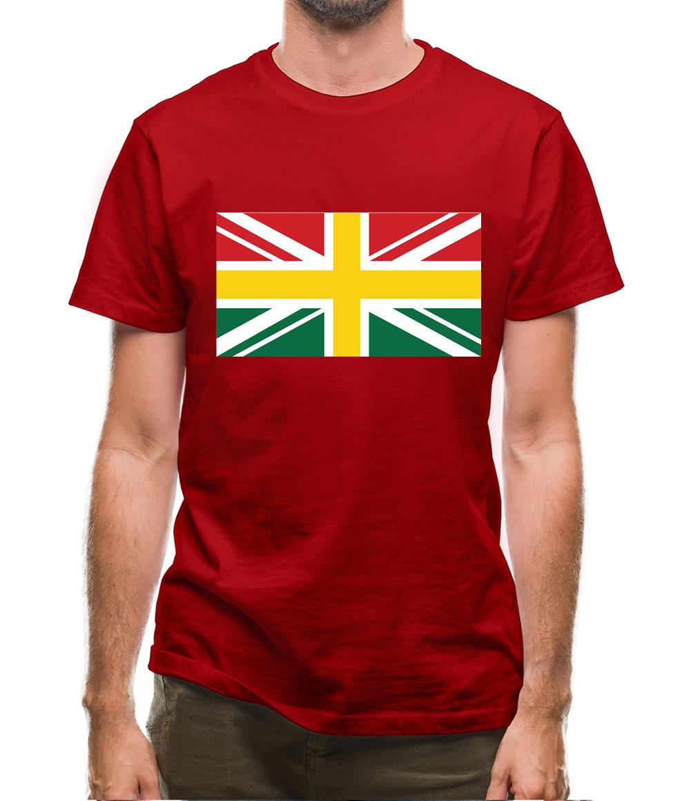 Ghanaian Union Jack Flag Mens T-Shirt