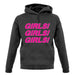 Girls Girls Girls unisex hoodie