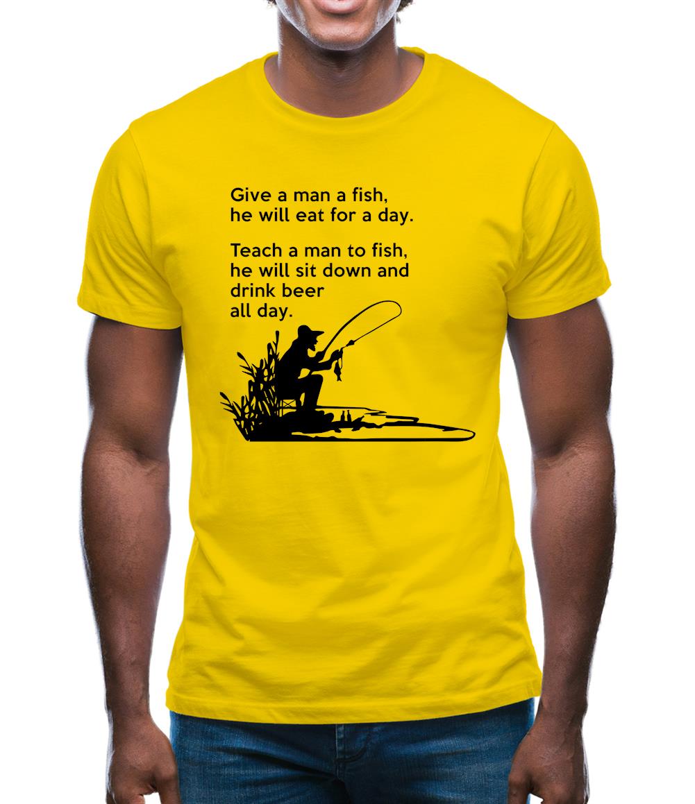 Fishing He'Ll Drink Beer All Day Mens T-Shirt