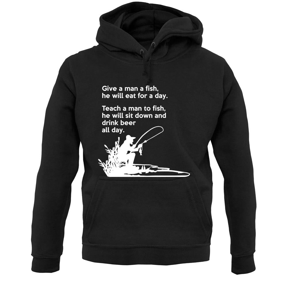 Fishing He'Ll Drink Beer All Day Unisex Hoodie