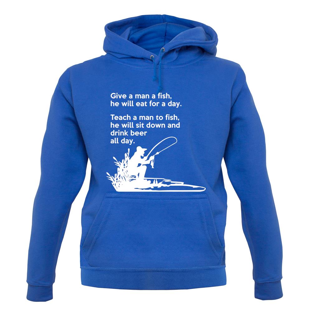Fishing He'Ll Drink Beer All Day unisex hoodie