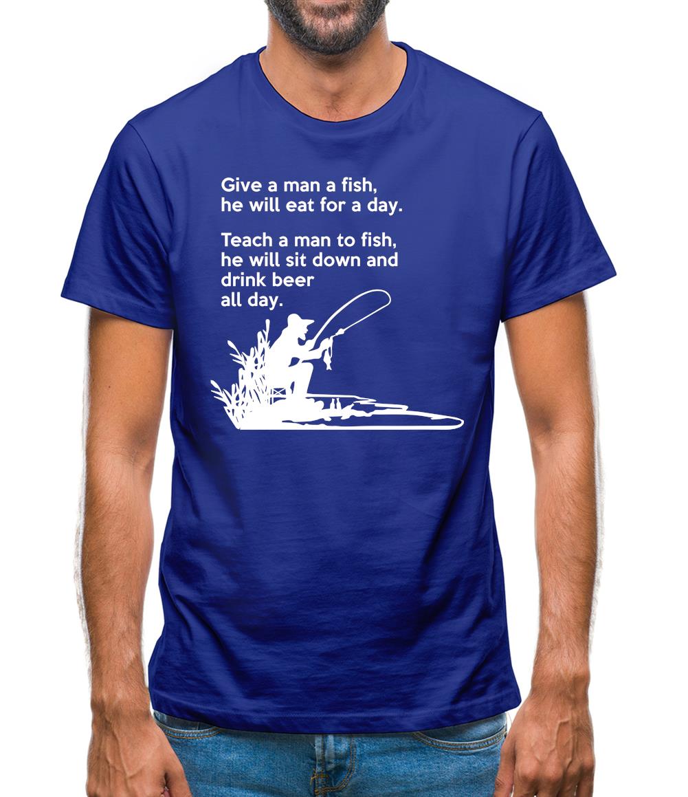 Fishing He'Ll Drink Beer All Day Mens T-Shirt