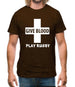 Give Blood Play Rugby Mens T-Shirt