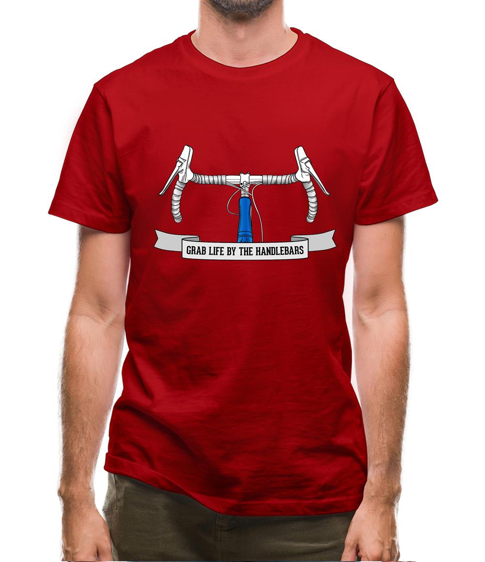 Grab Life By the Handle Bars (Cycling) Mens T-Shirt