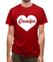 Heart Grandpa Mens T-Shirt