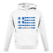 Greece Barcode Style Flag unisex hoodie