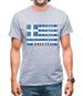 Greece Barcode Style Flag Mens T-Shirt