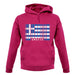 Greece Barcode Style Flag unisex hoodie