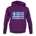 Greece Barcode Style Flag unisex hoodie