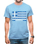 Greece Barcode Style Flag Mens T-Shirt