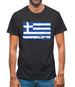 Greece Grunge Style Flag Mens T-Shirt