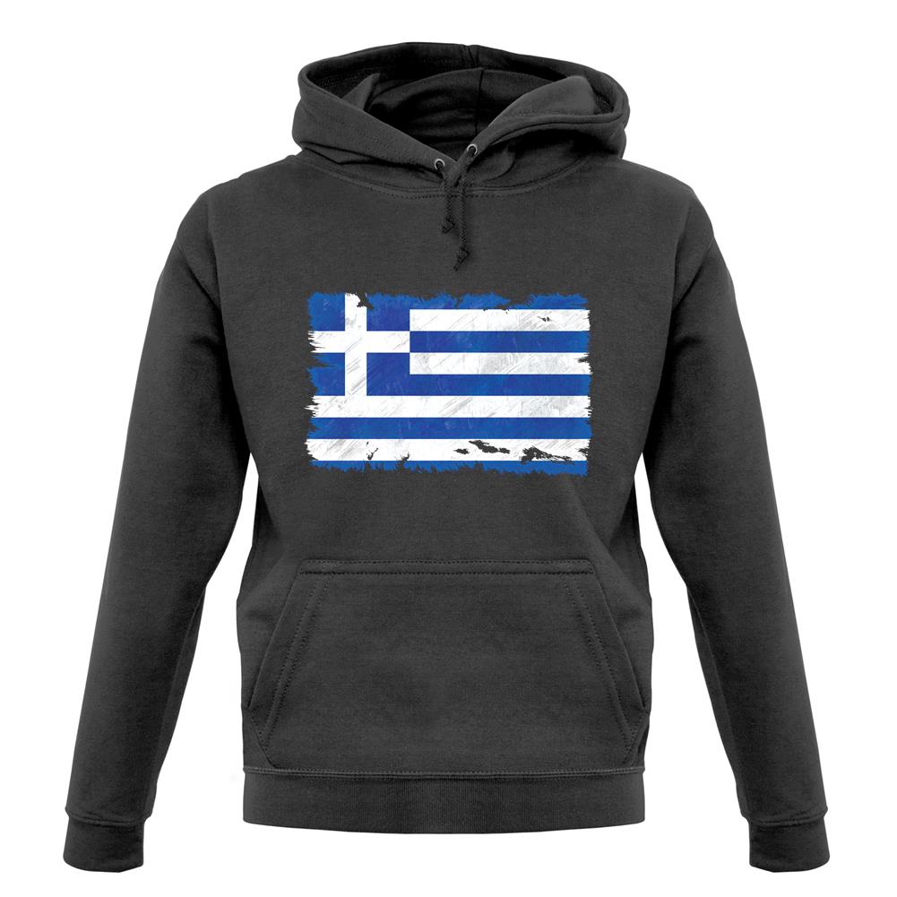 Greece Grunge Style Flag unisex hoodie