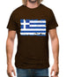 Greece Grunge Style Flag Mens T-Shirt