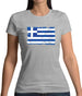 Greece Grunge Style Flag Womens T-Shirt