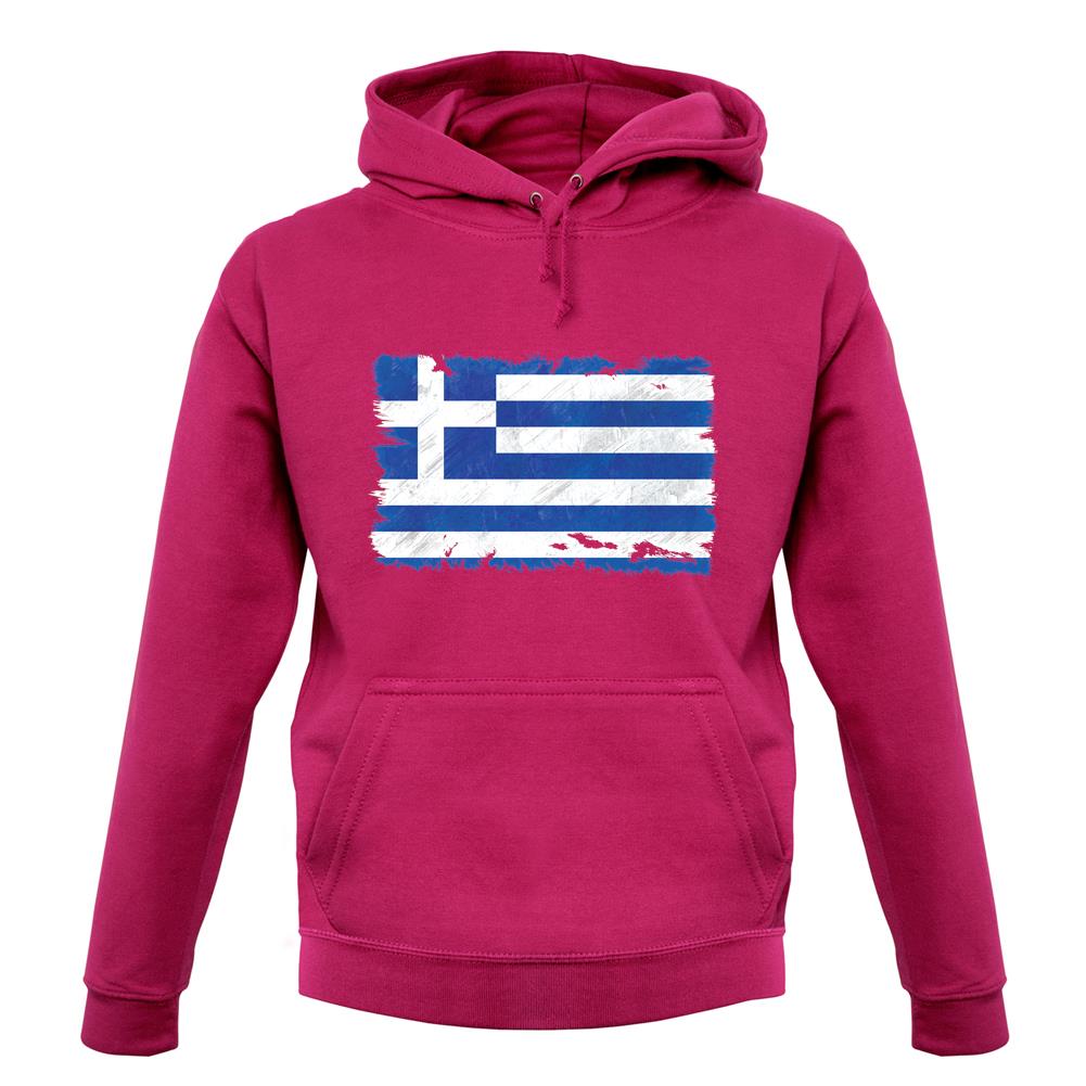 Greece Grunge Style Flag unisex hoodie
